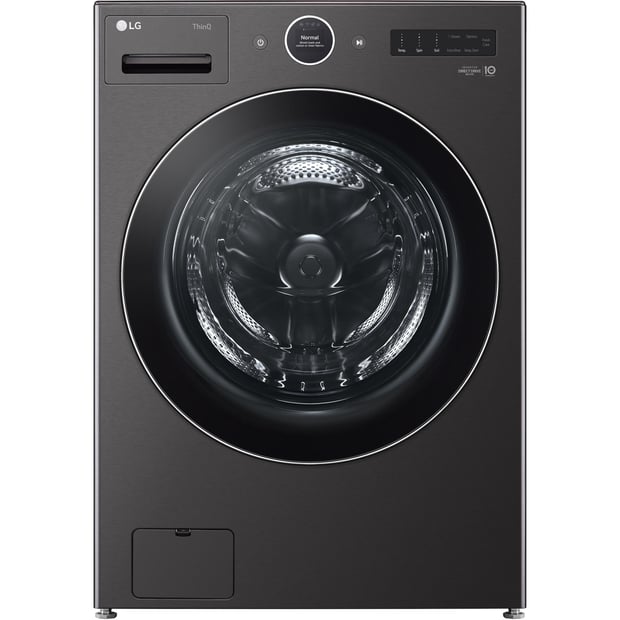 LG White 5.8 cu.ft. Front Load Steam Washer and 7.8 cu.ft. Heat Pump Dryer