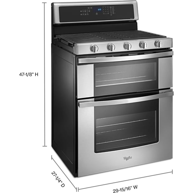 Whirlpool 30 inch Double Oven Gas Range