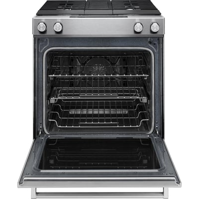 KitchenAid 30 inch Downdraft Single Oven Dual Fuel Range