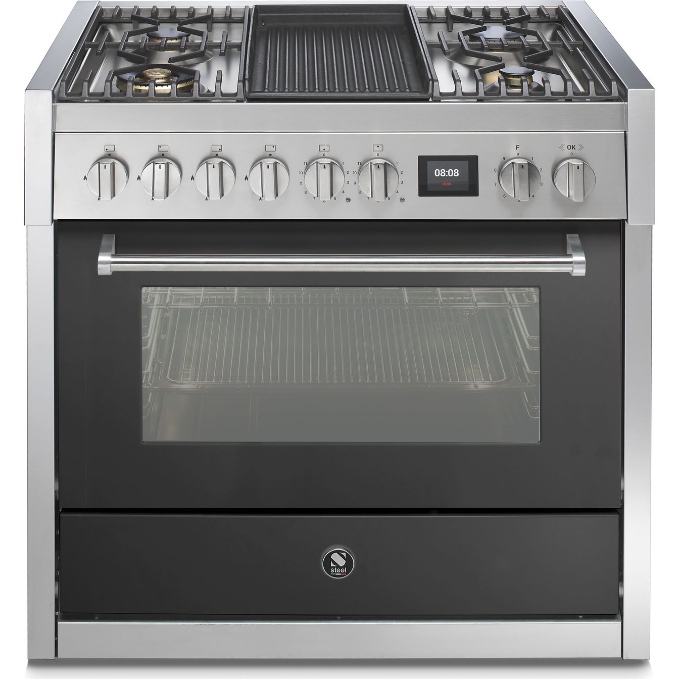 Steel Cucine 36 inch Single Oven Dual Fuel Range