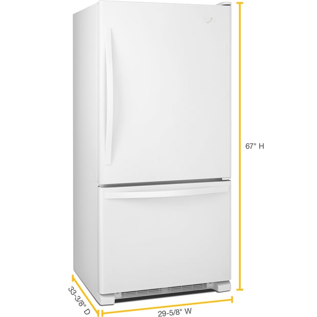 Whirlpool 18.67 cu.ft.  Bottom-Freezer Refrigerator