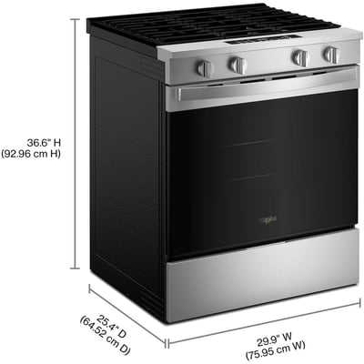 Whirlpool 30 inch Single Oven Gas Range 