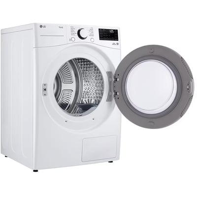 LG White 5.2 cu.ft. Stackable Front Load Steam Washer and 7.8 cu. ft. Heat-Pump Electric Dryer