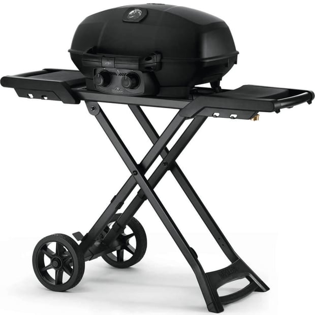 Napoleon Phantom TravelQ PRO285X Freestanding 2 Burner Liquid Propane BBQ Grill with Scissor Cart
