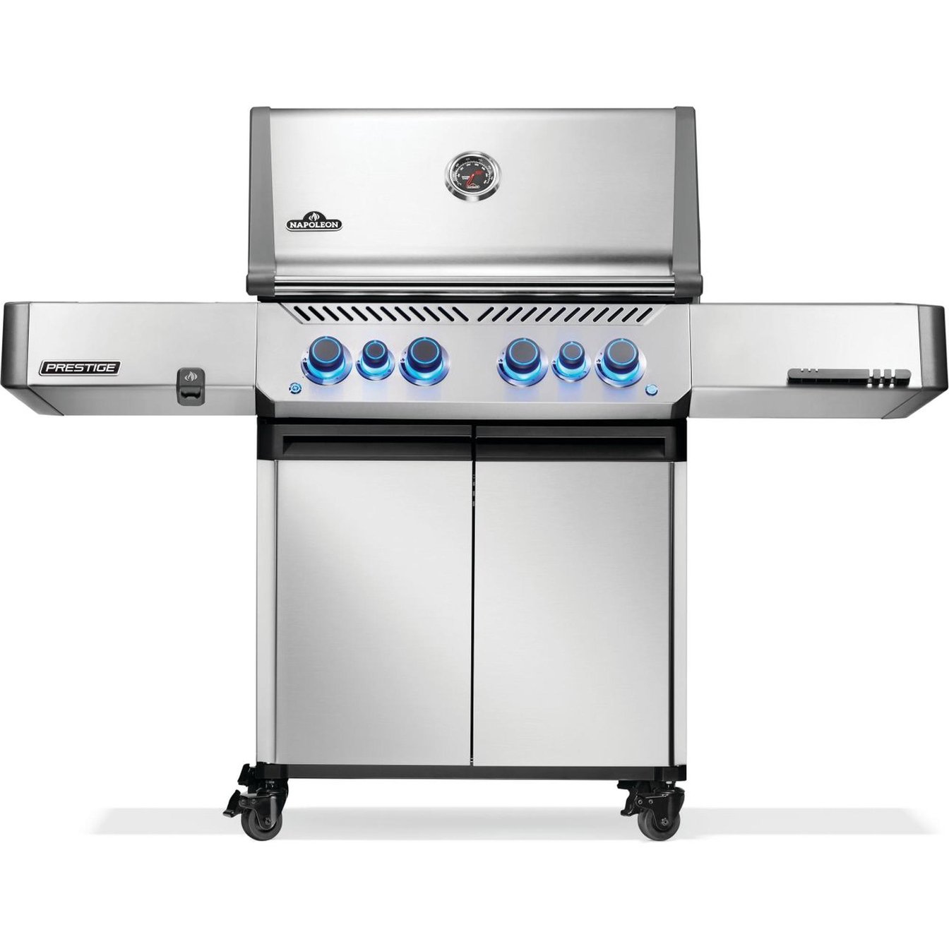 Napoleon Prestige 500 Freestanding 6 Burner Natural Gas BBQ Grill with Infrared Side and Rear Burner