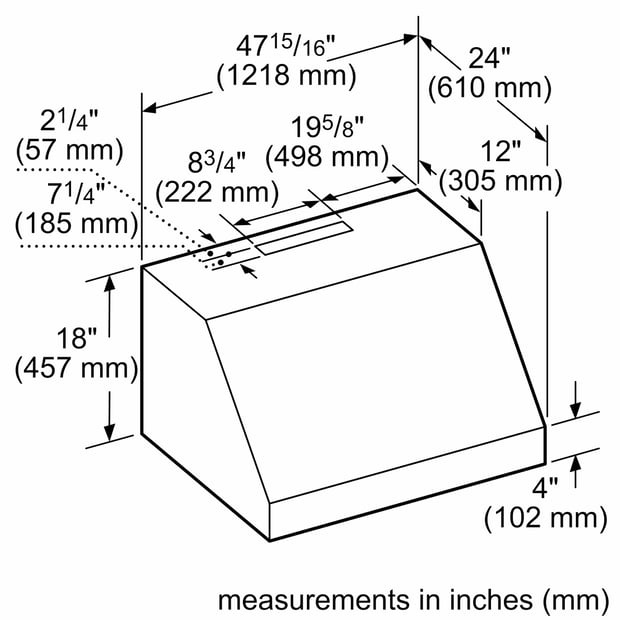 Thermador 48 inch Wall-Mount Hoodfan