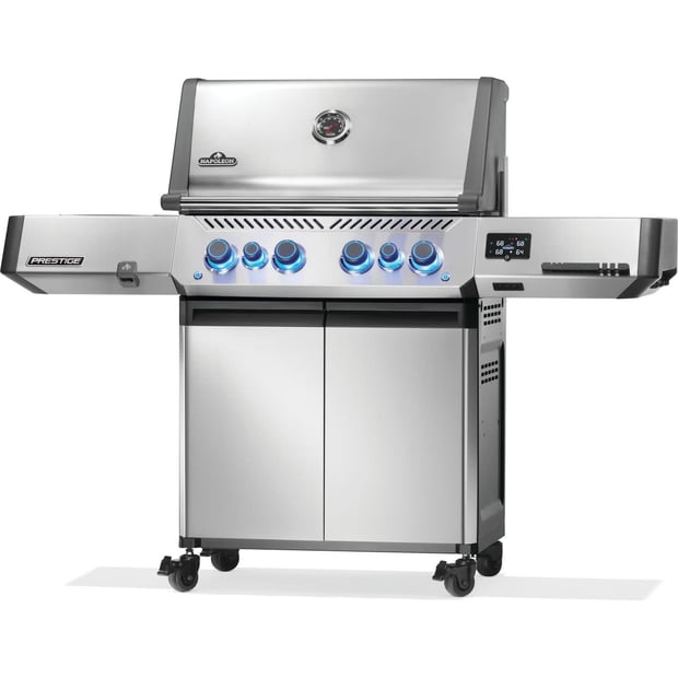 Napoleon Prestige 665 Freestanding 7 Burner Natural Gas BBQ Grill with Infrared Side and Rear Burner