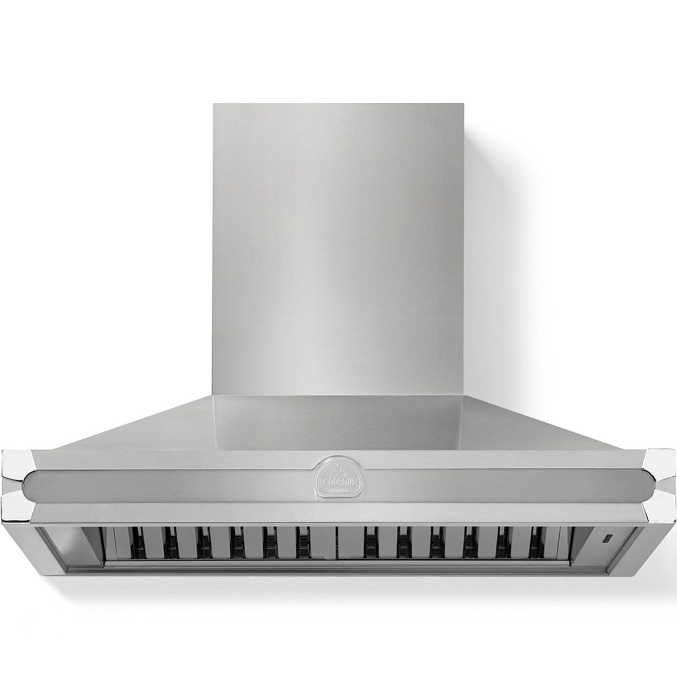 La Cornue 35 inch 600 CFM Chimney Hoodfan with Polished Chrome Detail