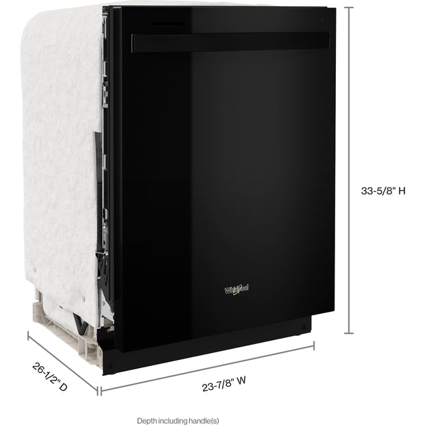 Whirlpool 5 Cycle Dishwasher with Hidden Controls