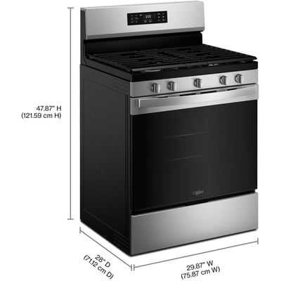 Whirlpool 30 inch Single Oven Gas Range
