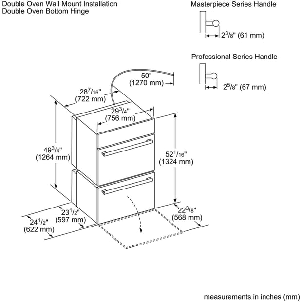 Thermador 30 inch Double Wall Oven with Convection