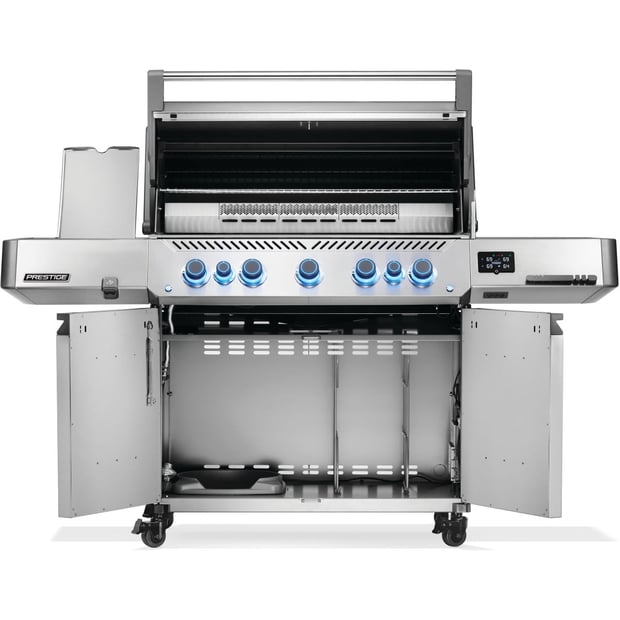 Napoleon Prestige 665 Freestanding 7 Burner Liquid Propane BBQ Grill with Infrared Side and Rear Burner