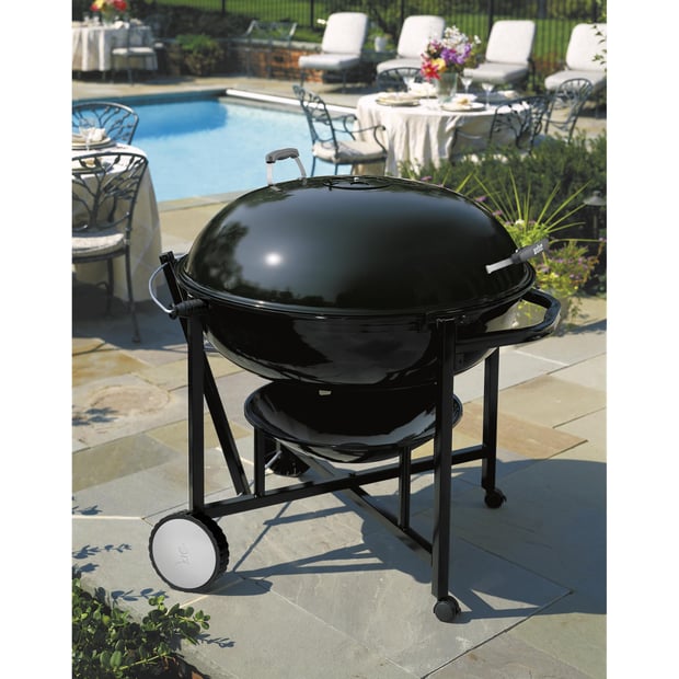 Weber Ranch Kettle Freestanding 37 inch Charcoal BBQ Grill 