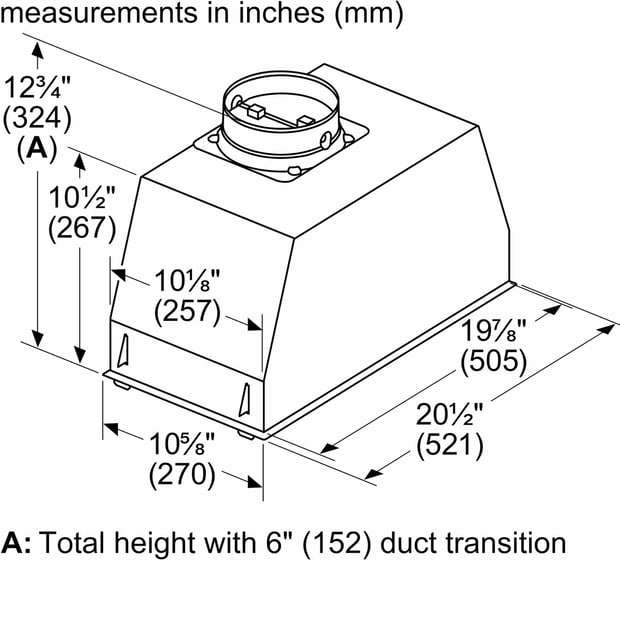 Bosch 24 inch 300 CFM Insert Hoodfan