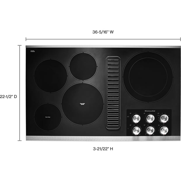 KitchenAid 36 inch Downdraft Electric Cooktop