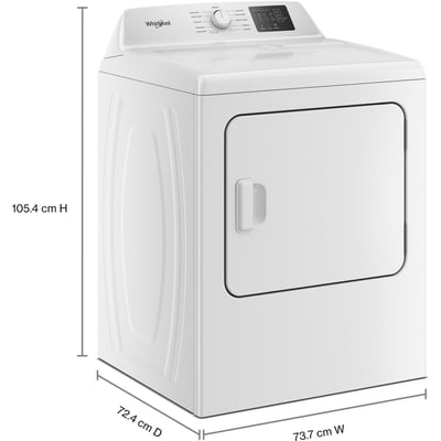 Whirlpool White 4.5 cu. ft. Top Load Washer and 7.0 cu.ft. Vented Dryer