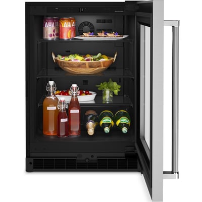KitchenAid Freestanding or Built-in 24 inch 5.2 cu.ft Compact Bar Refrigerator