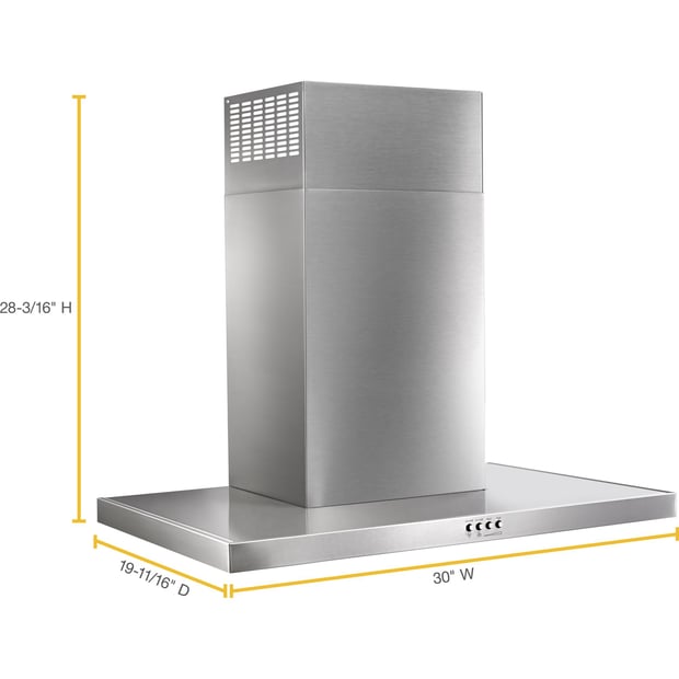 Whirlpool 30 inch 400 CFM Wall-Mount Chimney Ventilation Hoodfan