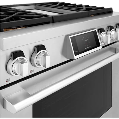 Signature Kitchen Suite 36 inch Dual-Fuel Pro Single Steam Combi Oven Gas Range