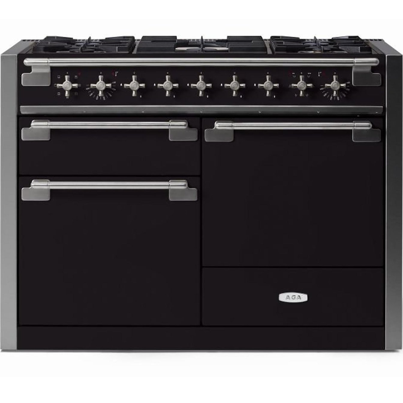 AGA 48 inch Double Oven Dual Fuel Range
