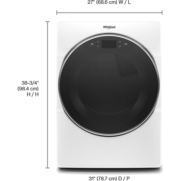 Whirlpool 7.4 cu.ft. Stackable Steam Vented Dryer