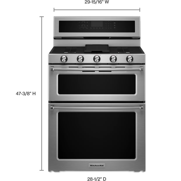 KitchenAid 30 inch Double Oven Dual Fuel Range