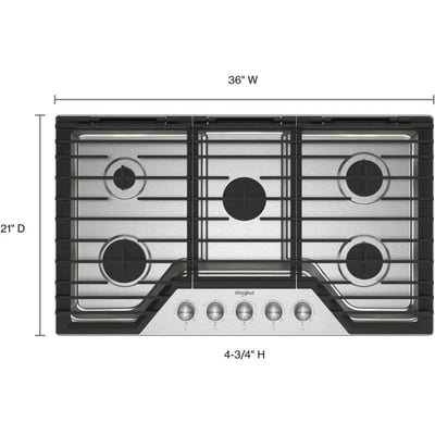Whirlpool 36 inch Gas Cooktop