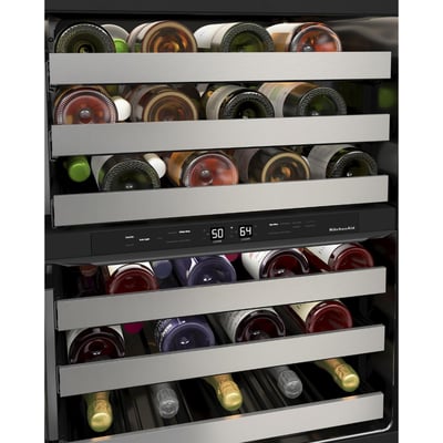 KitchenAid Freestanding or Built-in 24 inch 4.97 cu.ft Wine Cooler
