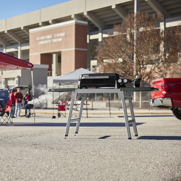 Weber Slate Portable 2 Burner Liquid Propane Tabletop BBQ Griddle