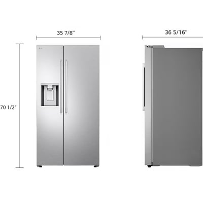 LG 27 cu.ft. Side-by-Side Refrigerator