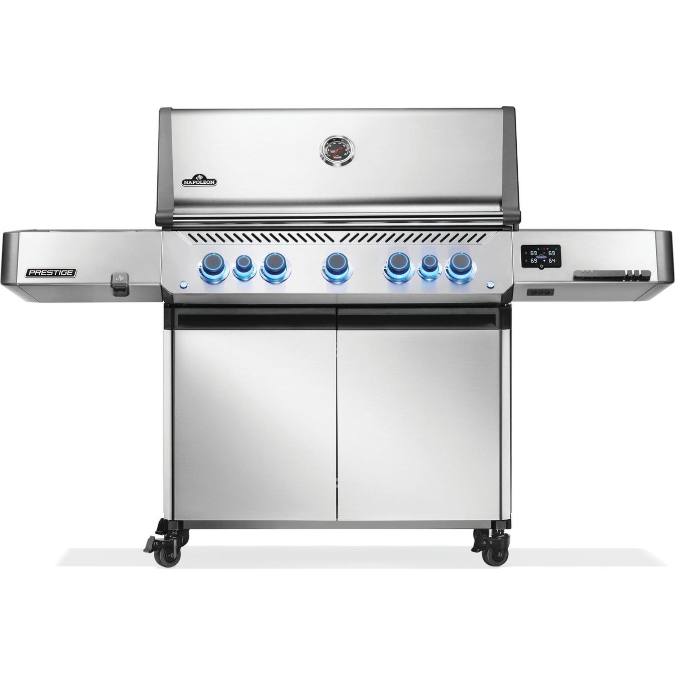 Napoleon Prestige 665 Freestanding 7 Burner Liquid Propane BBQ Grill with Infrared Side and Rear Burner