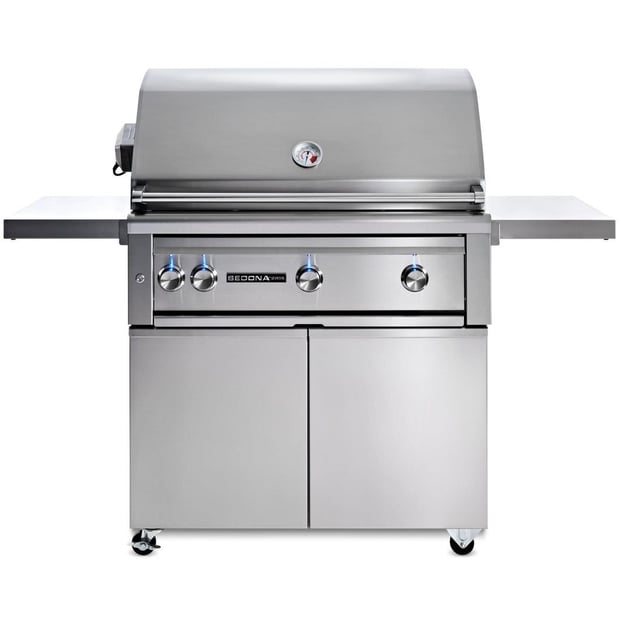Lynx Sedona Freestanding 4 Burner Liquid Propane BBQ Grill with Stainless Steel, ProSear Infrared Burner and Rotisserie