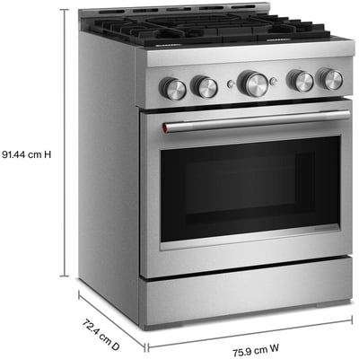 KitchenAid 30 inch Single Oven Gas Range