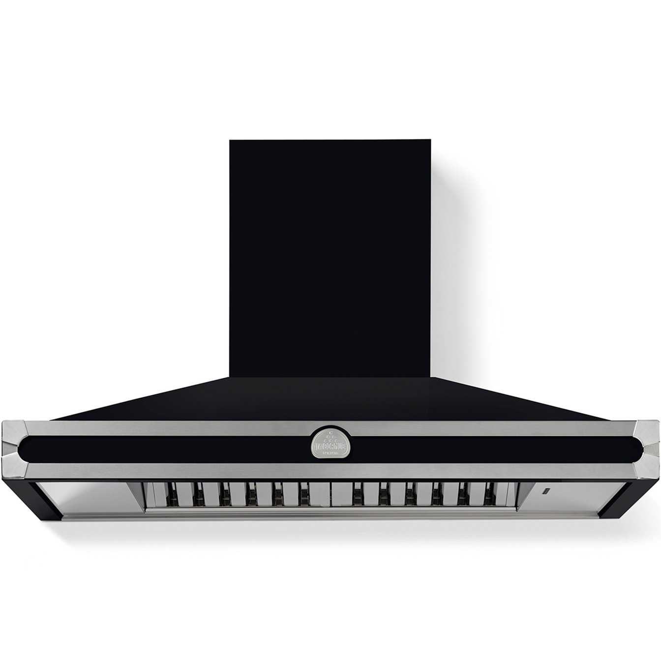 La Cornue 43 inch 600 CFM Chimney Hoodfan with Satin Chrome Detail
