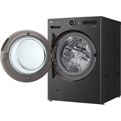 LG White 5.8 cu.ft. Front Load Steam Washer and 7.8 cu.ft. Heat Pump Dryer