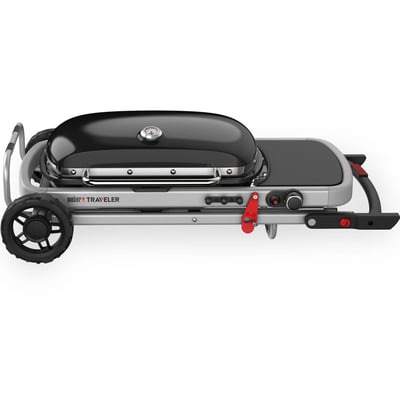 Weber Traveler RV Portable 1 Burner Liquid Propane BBQ Grill