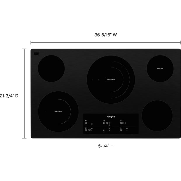 Whirlpool 36 inch Electric Cooktop