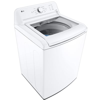 LG White 4.8 cu.ft. Top Load Washer and 7.3 cu.ft. Vented Dryer