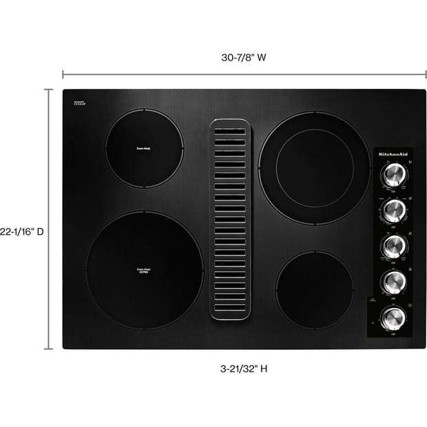 KitchenAid 30 inch Downdraft Electric Cooktop