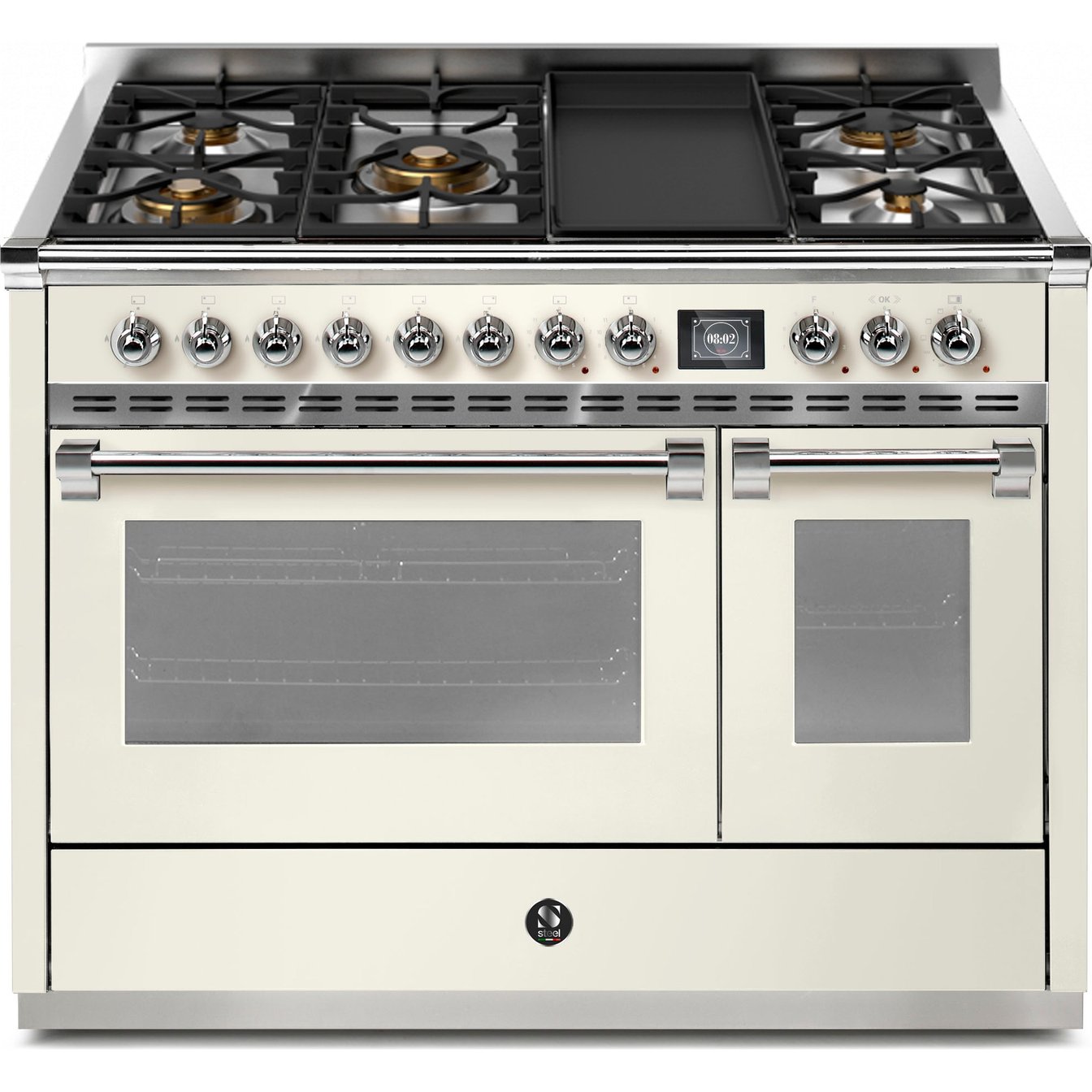 Steel Cucine 48 inch Double Oven Gas Range