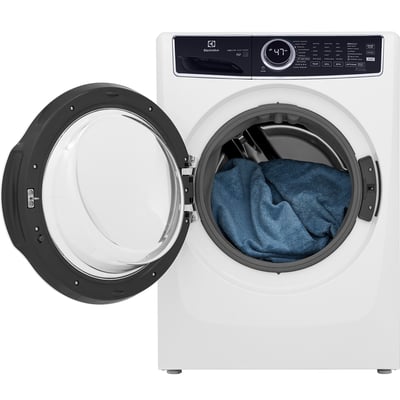 Electrolux White Stackable 5.2 cu.ft. Front Load Steam Washer and 8.0 cu.ft. Steam Dryer