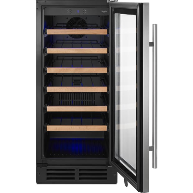Whirlpool Freestanding or Built-in 15 inch 3.3 cu.ft. Wine Cooler