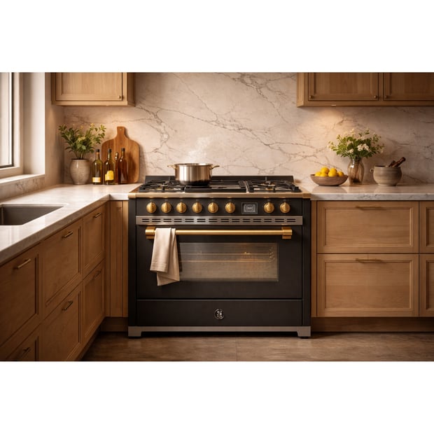 Steel Cucine 48 inch Double Oven Gas Range