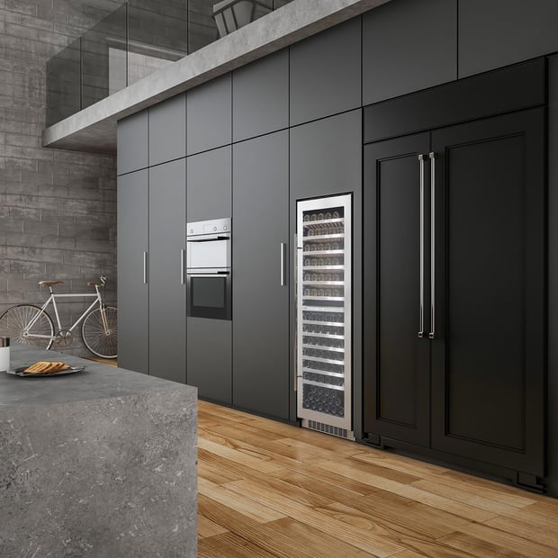 Silhouette Freestanding or Built-in 24 inch 14.0 cu.ft. Wine Cooler
