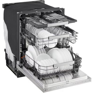LG 24 inch 44 dB Dishwasher with Hidden Controls and Third Rack