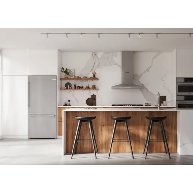 Bosch 100 Series 17.2 cu.ft. Counter-Depth Bottom-Freezer Refrigerator