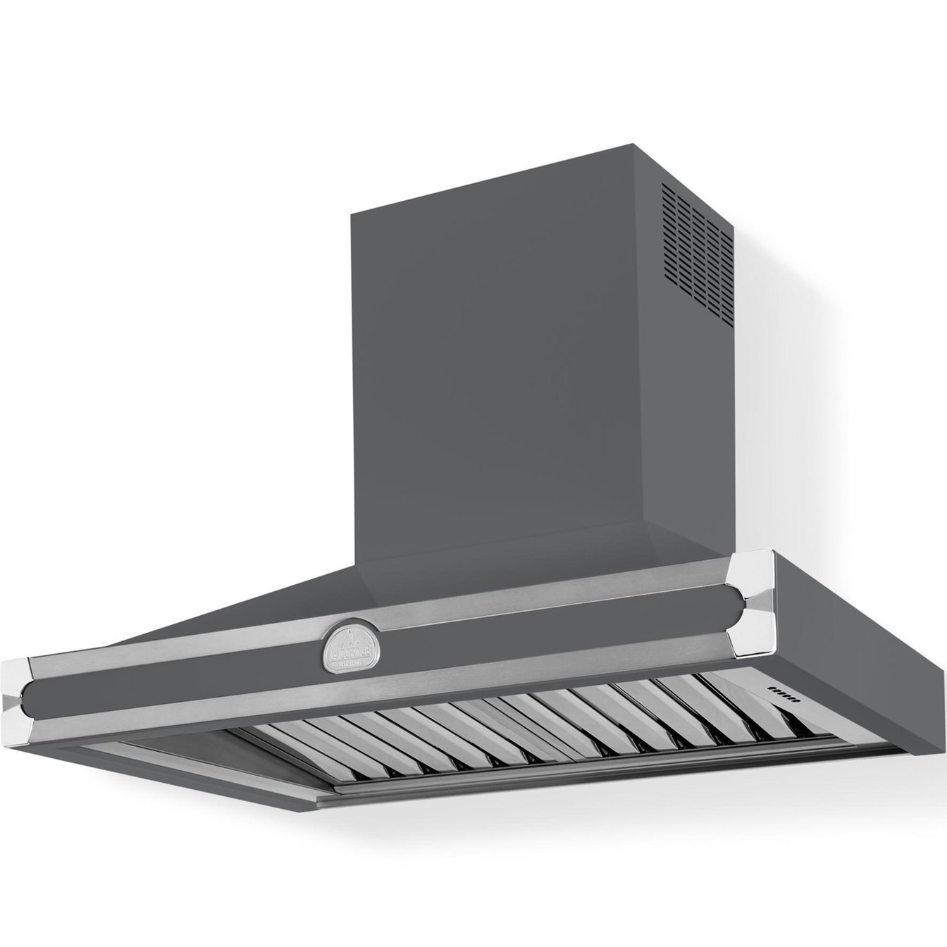 La Cornue 35 inch 600 CFM Chimney Hoodfan with Polished Chrome Detail