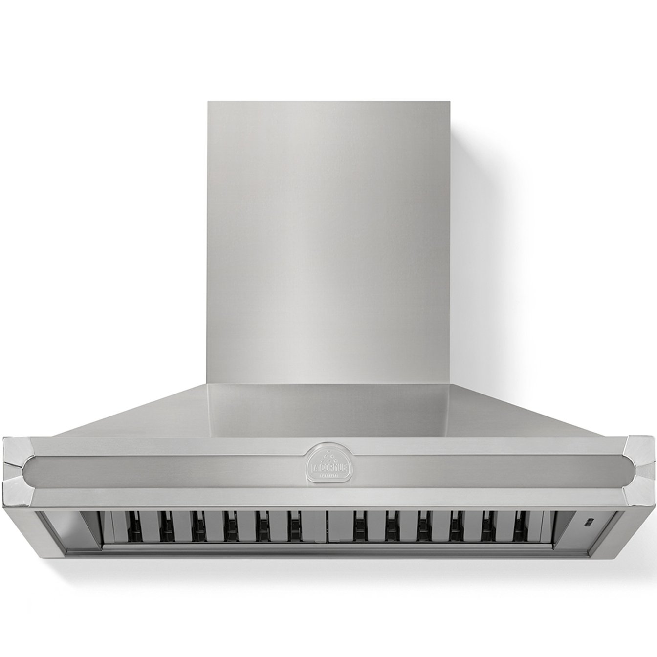 La Cornue 35 inch 600 CFM Chimney Hoodfan with Satin Chrome Detail