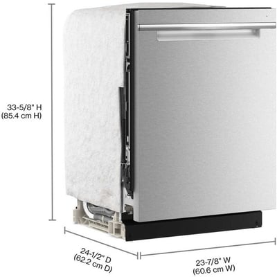 Whirlpool 24 inch 47 dBA Dishwasher with Hidden Controls and Third Rack