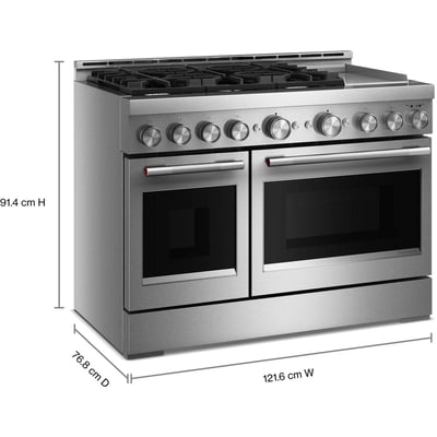 KitchenAid 48 inch Double Oven Gas Range